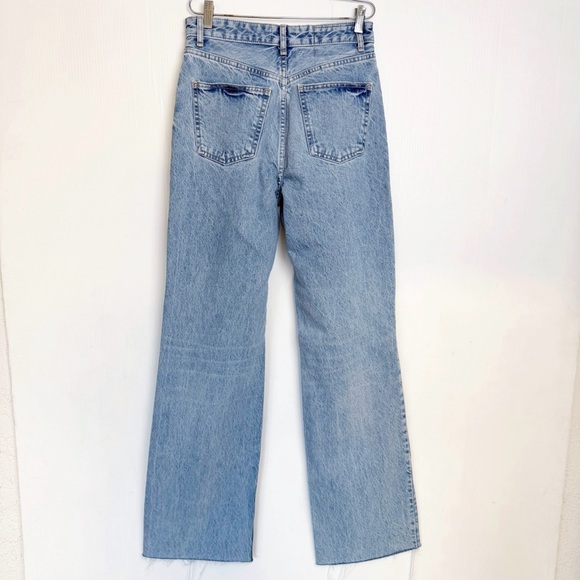 ZARA WIDE LEG FULL LENGTH HIGH WAISTED DISTRESSED JEANS 4 - Picture 6 of 12